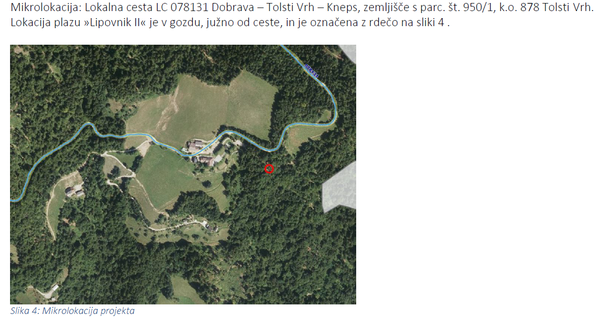 programa Sanacija LC 078131 Dobrava-Tolsti vrh-Kneps, plaz Lipovnik II